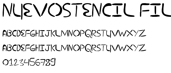 nuevostencil filled font